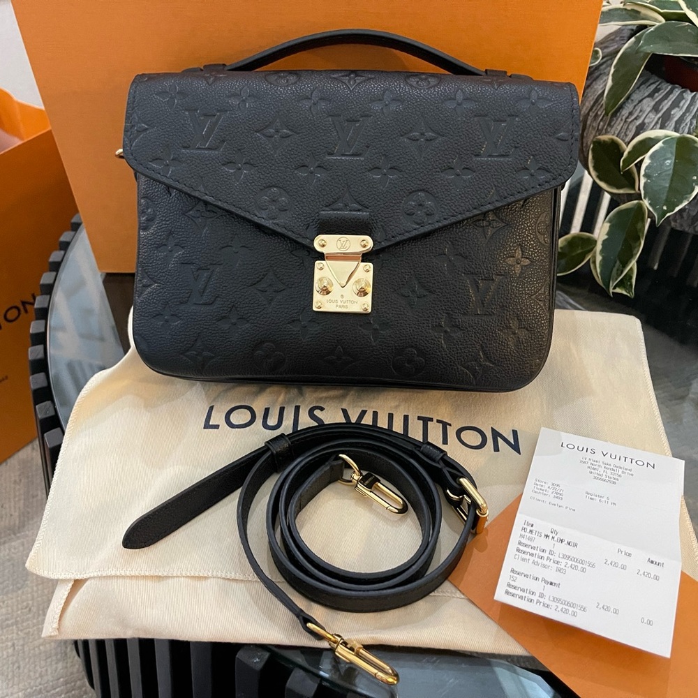 Louis Vuitton Pochette Metis Monogram Empriente Leather Handbag - Noir - Black